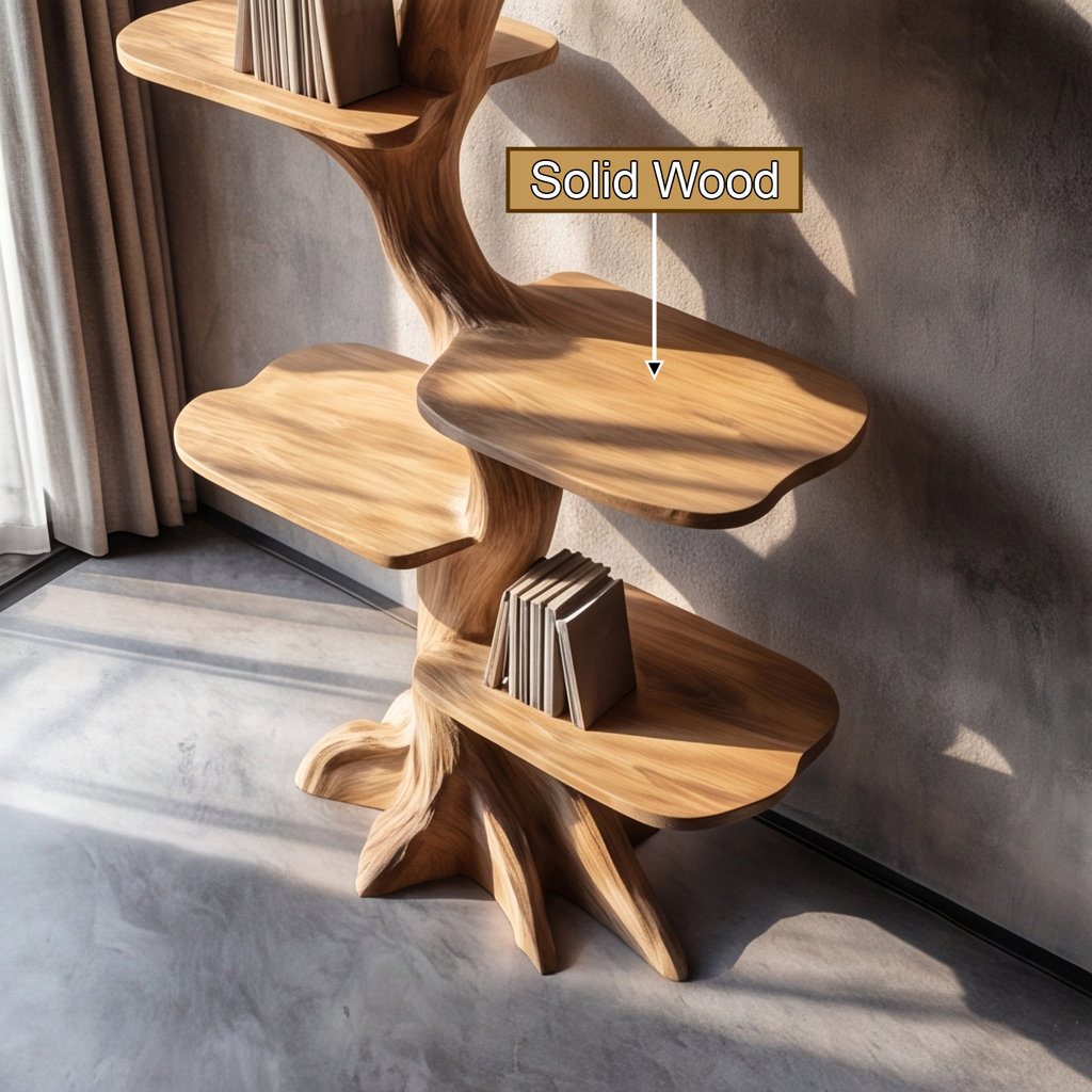 Ashgrove Handcrafted Solid Wood Tree Bookshelf