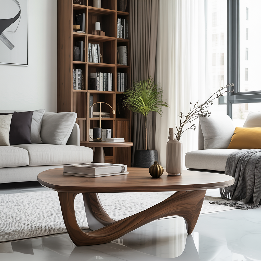 Aurelin Flow Organic Modern Coffee Table