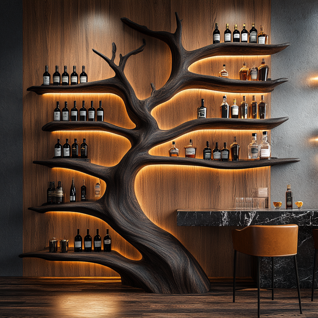 Velmora Illuminated Tree Wine Rack