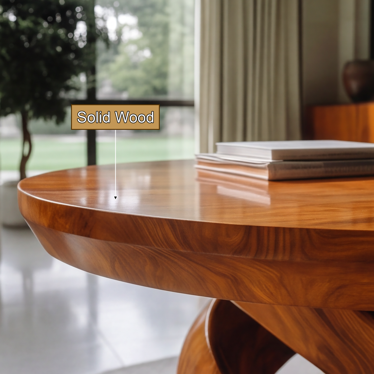 Virella Handcrafted Solid Wood Coffee Table
